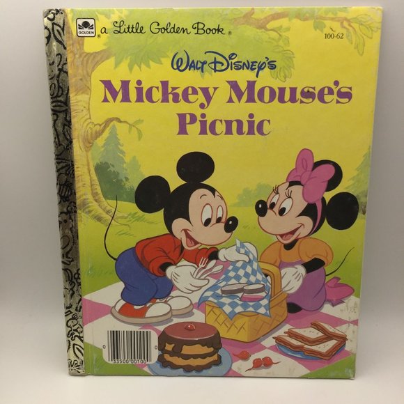 Vintage Little Golden Book Lot 2 Disney Mickey Mouse's Picnic and the Beanstalk - Picture 8 of 13